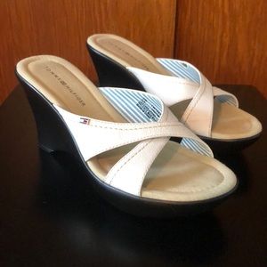 Tommy Hilfiger leather wedge sandal